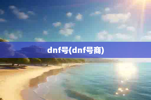 dnf号(dnf号商)